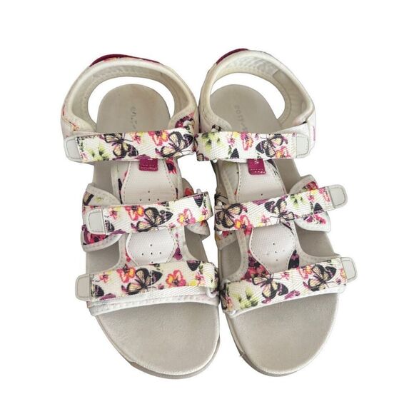 Easy Spirit Selocke Floral Adjustable Strappy Nylon Sandals Size 8.5 - Picture 2 of 5